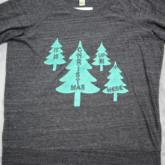 Alternative Earth Sweatshirt Womens XL Gray Long Sleeve Round Neck Graphic Print - Picture 12 of 16